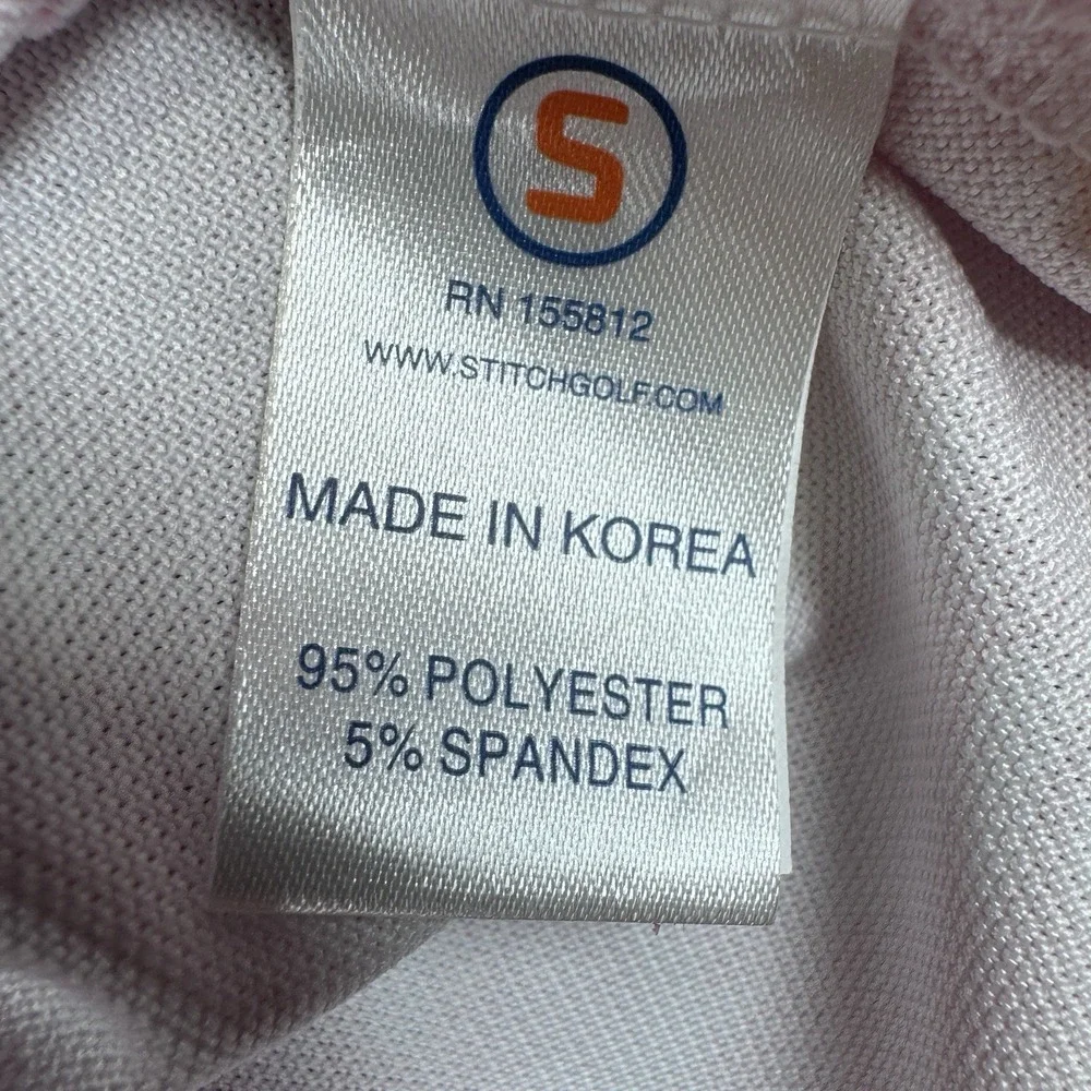 Stitch Polo Shirt Mens Large Pink Camo Performance Golf Stretch Troon GC Logo